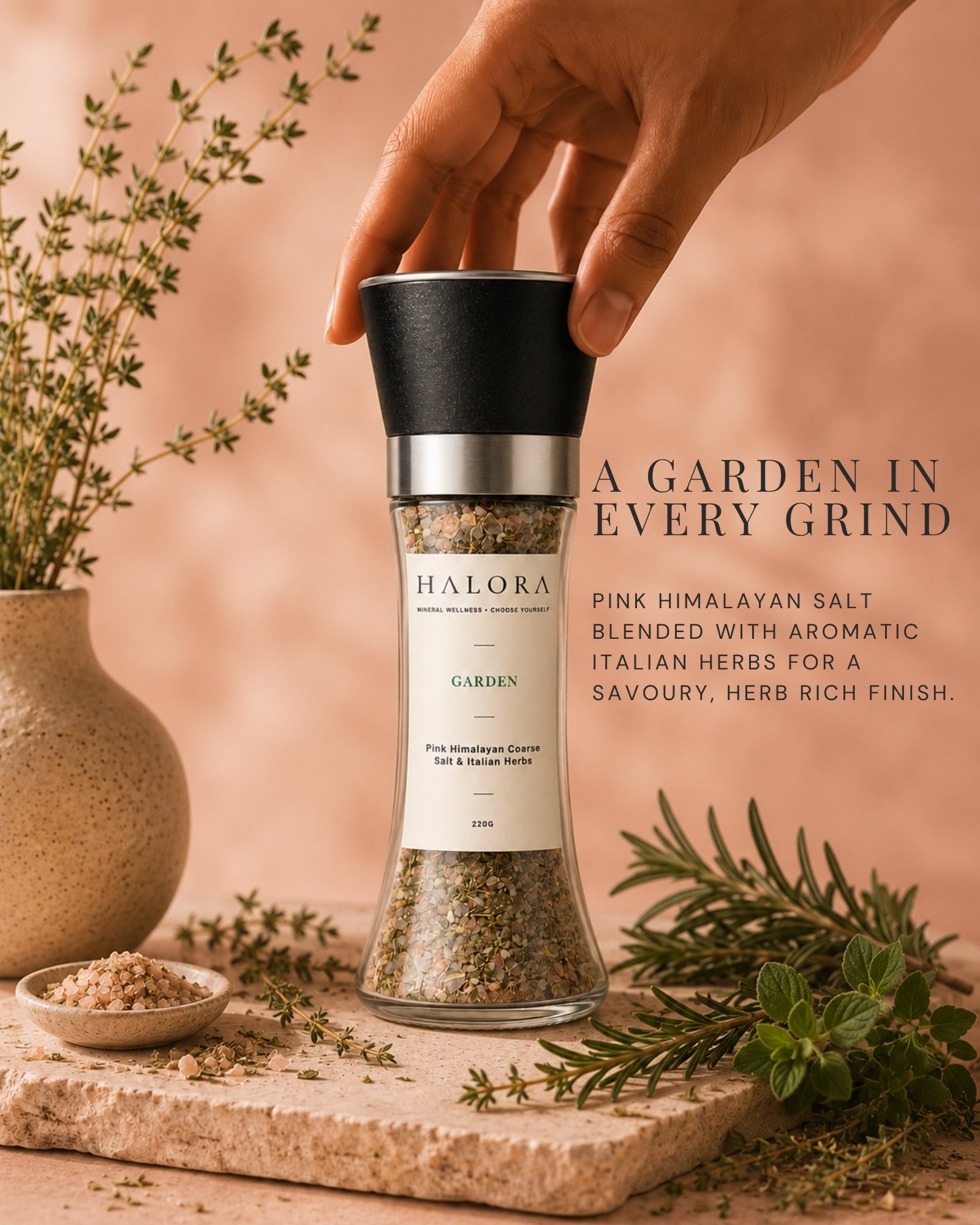 Garden Himalayan Pink Salt Mixed Herb lifestyle 02