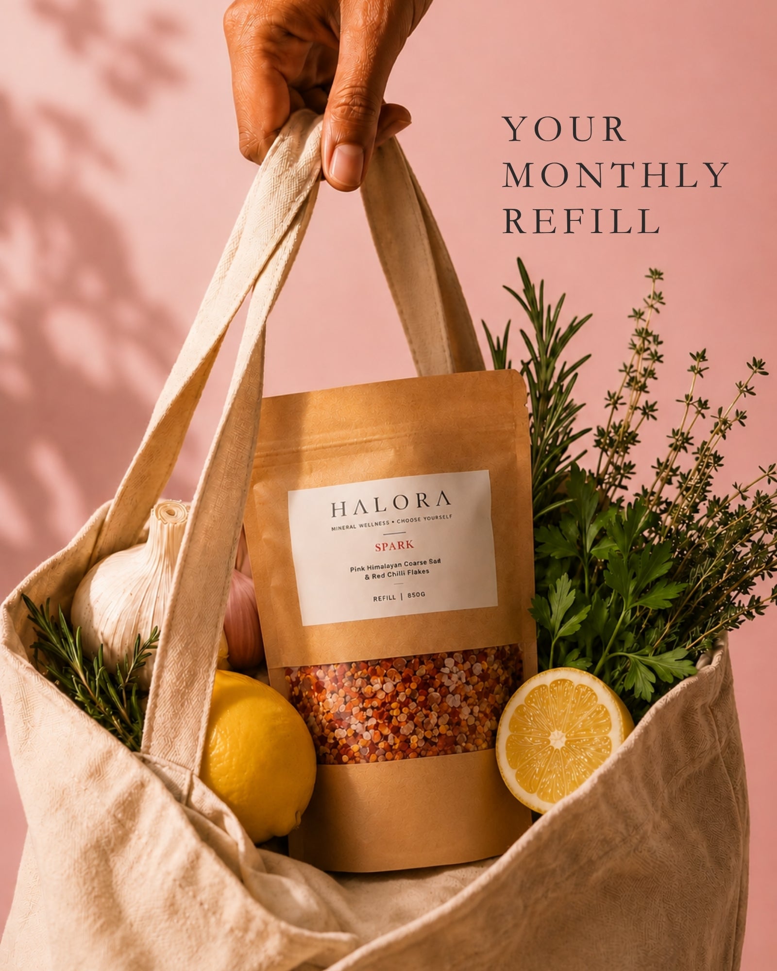 Spark Himalayan Pink Salt Chilli Refill lifestyle 01