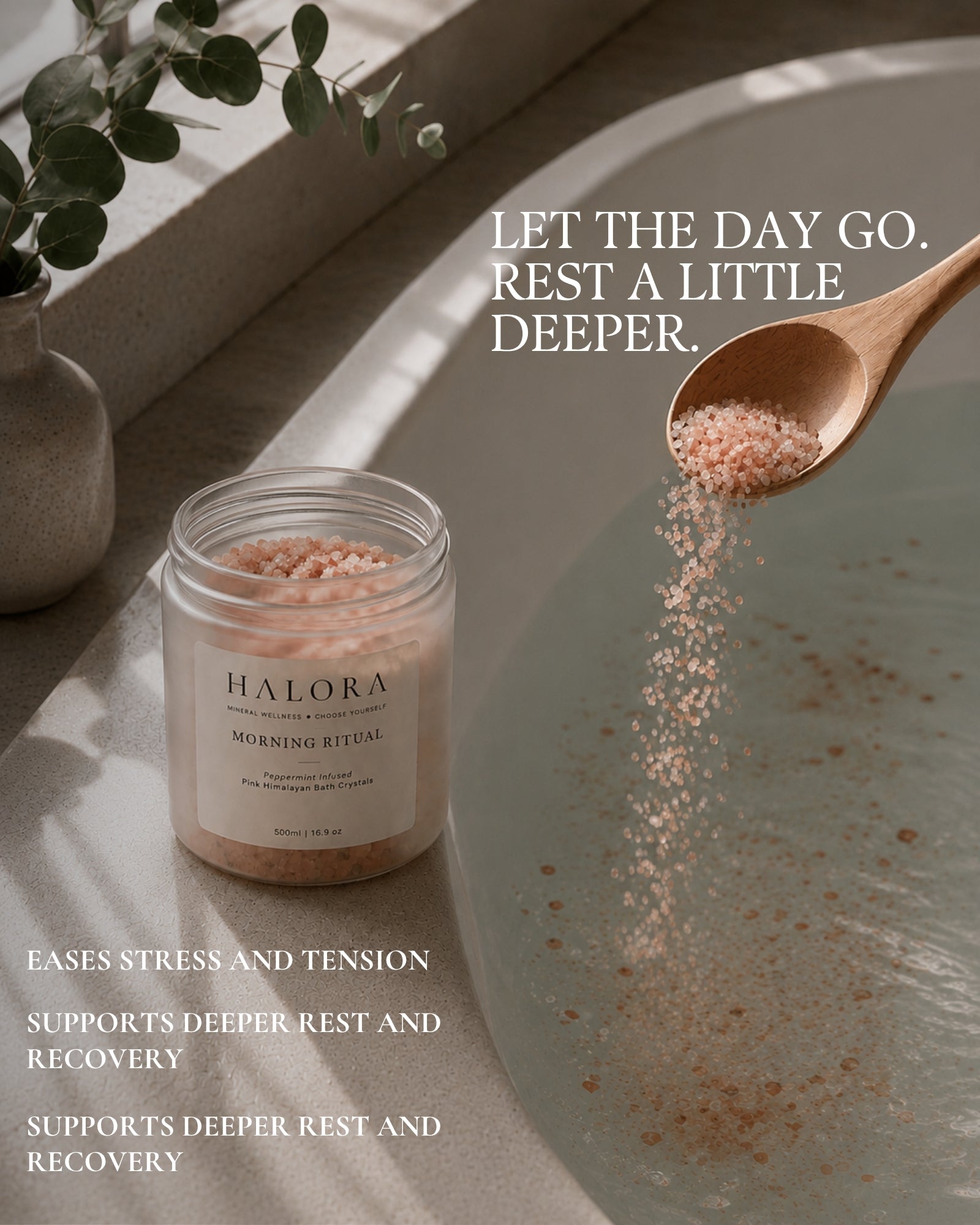 Morning Ritual Peppermint Bath Crystals lifestyle 02