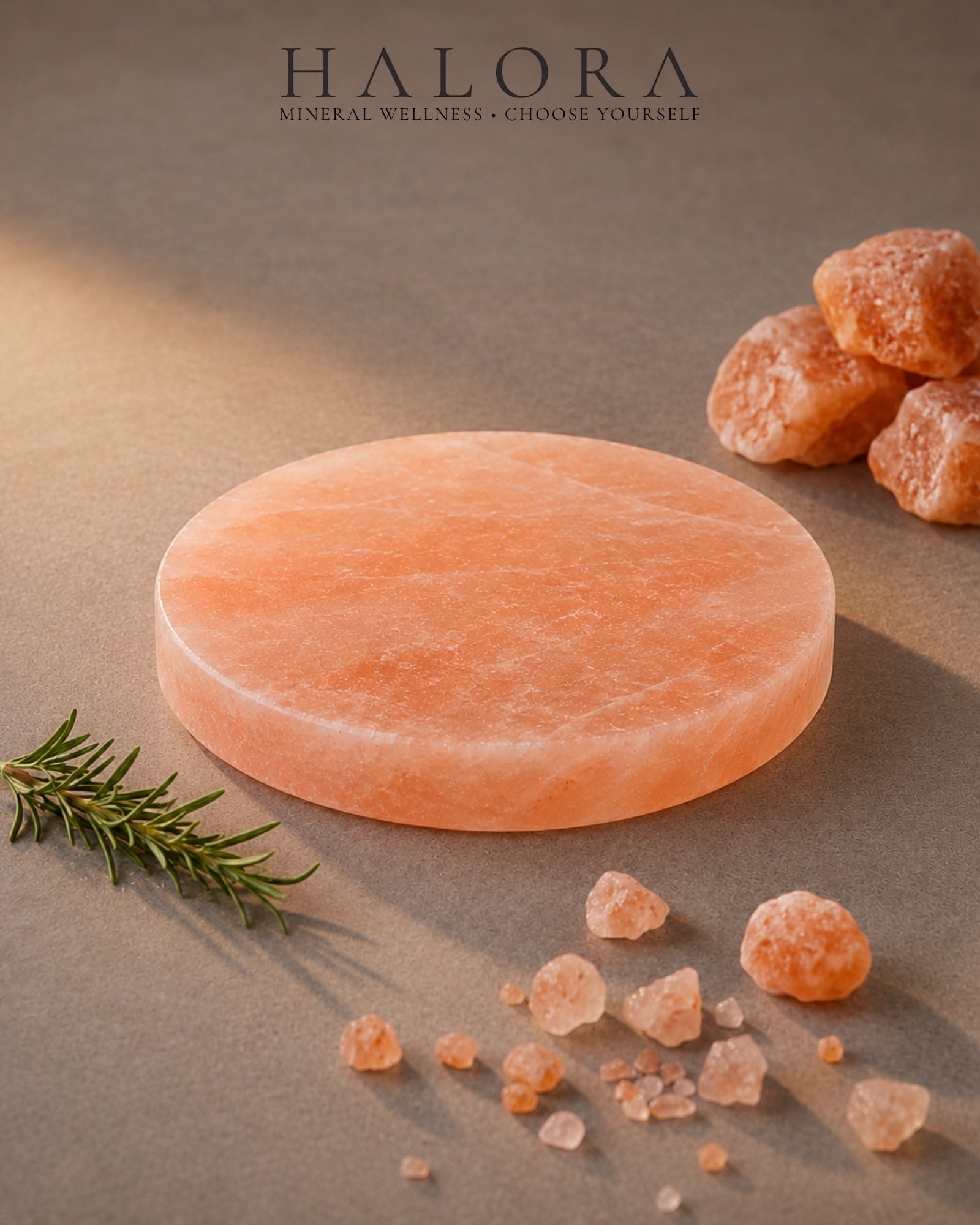 Pink Salt Serving Plate Round hero