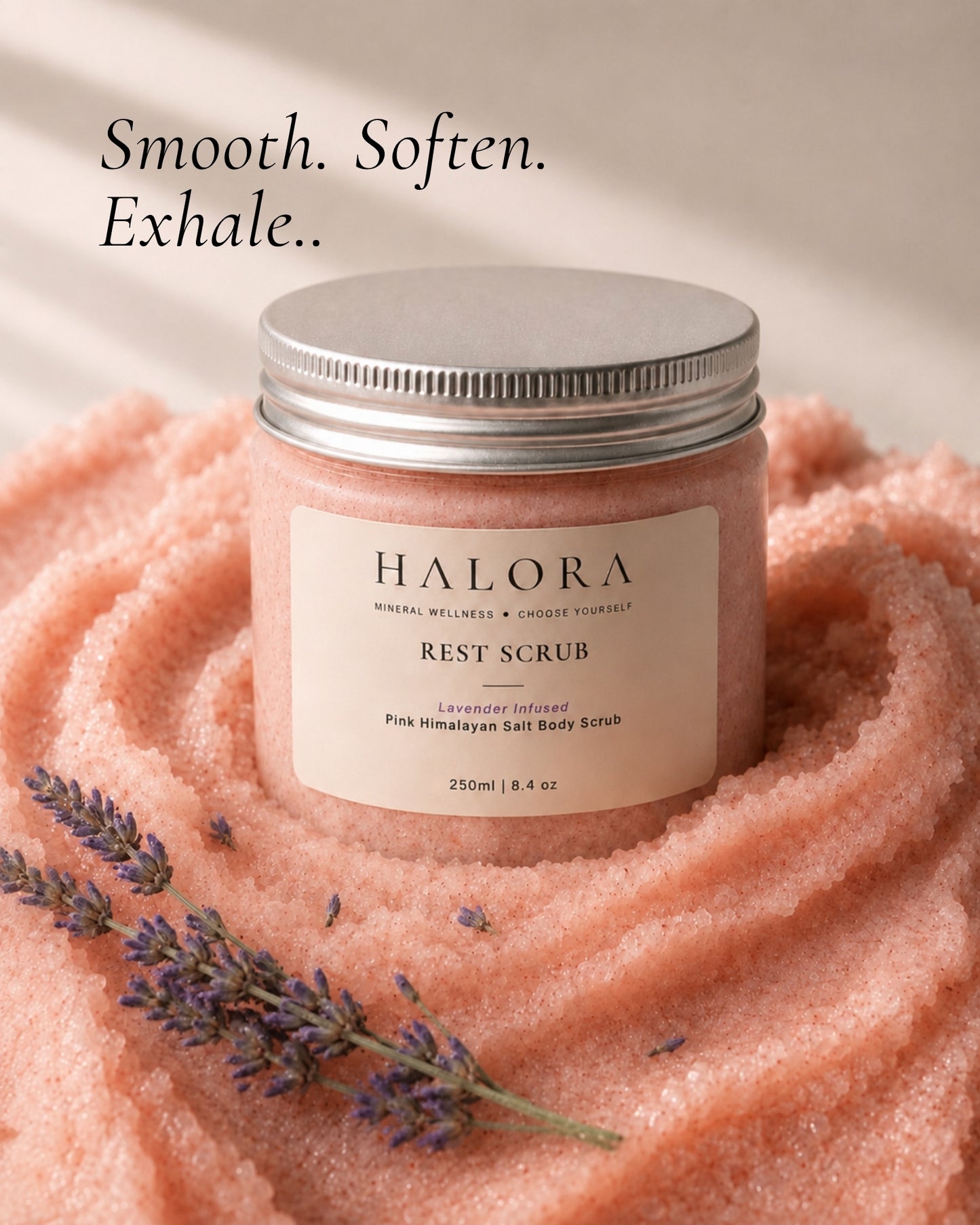 Halora Rest Scrub Lavender lifestyle 01